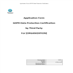 Application Form GDPR Certification Implementation gratis en premium templates
