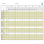 Excel Weekly Cleaning Schedule gratis en premium templates