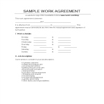 Contract Work Agreement gratis en premium templates