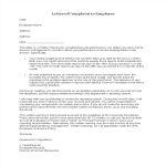 Letter Of Complaint To Employer gratis en premium templates