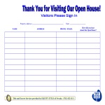 Visitors Open House Sign In Sheet gratis en premium templates