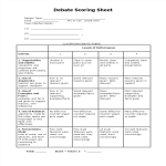 Debate Score Sheet gratis en premium templates