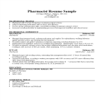 Pharmacist Resume Sample gratis en premium templates