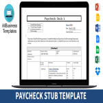 Create Check Stub gratis en premium templates