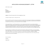 Formal Scholarship Application Acknowledgement Letter gratis en premium templates