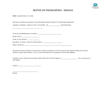 Notice Of Revocation of a Vehicle gratis en premium templates