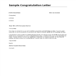 Sample Congratulations Letter gratis en premium templates