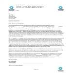 Temporary Employment Offer Letter gratis en premium templates