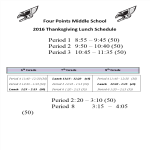 Thanksgiving Lunch Schedule gratis en premium templates