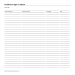 template topic preview image Childcare Sign-In Sheet with 4 Columns