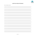 template preview imageWriting Paper Printable