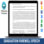 Graduation Farewell Speech gratis en premium templates