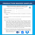 Production Waiver of Liability gratis en premium templates