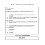 Project Management Accountant Resume gratis en premium templates