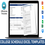 College Schedule gratis en premium templates