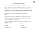 image Assignment of contract