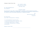 Employee Transfer Order Letter Format gratis en premium templates