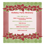 Holiday Party Itinerary gratis en premium templates