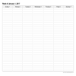 template topic preview image Printable Lined Weekly Calendar