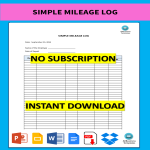 template topic preview image Simple Mileage Log