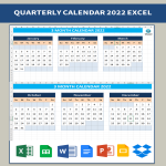template preview image2022 Quarterly Calendar