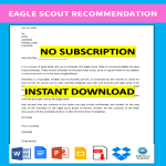 Eagle Scout Recommendation Letter gratis en premium templates