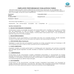 Employee Evaluation Form gratis en premium templates