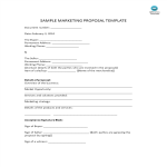 Sample Marketing Proposal Cover Letter gratis en premium templates