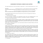 image Agreement between carrier and shipper