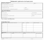 template topic preview image Restaurant Job Application Form