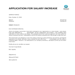Application for Salary Increase  (Tips & sample) gratis en premium templates