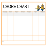 Chore Chart Minion gratis en premium templates
