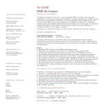 PHP Developer Resume gratis en premium templates