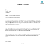 Termination Letter Format for School / College Teacher gratis en premium templates