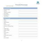 template topic preview image Client Travel Itinerary in Word