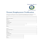 template topic preview image Tenant Employment Verification Form sample