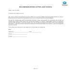 Recommendation Letter Law School gratis en premium templates