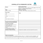 Cornell Style Notes gratis en premium templates