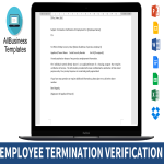 Employee Termination Verification Letter gratis en premium templates