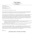 template preview imageSenior Secretary Cover Letter Sample