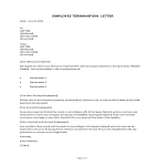Employee Termination Letter Sample gratis en premium templates