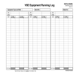 Printable Vse Equipment Running Log gratis en premium templates