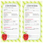 Printable Parent Note Form gratis en premium templates