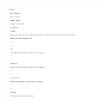 template topic preview image Blank Theatre Resume
