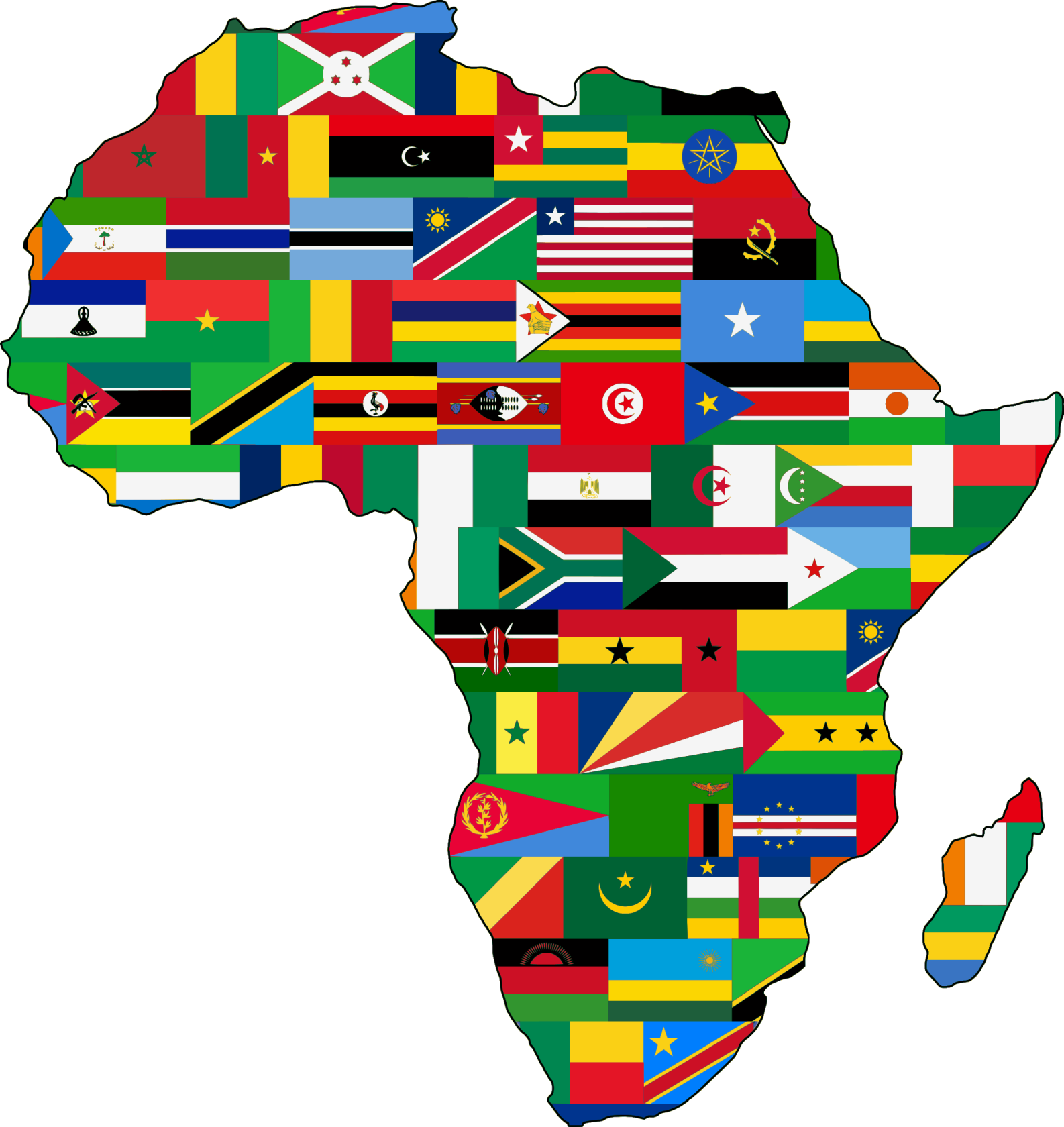 template topic preview image African Printable Flags Template