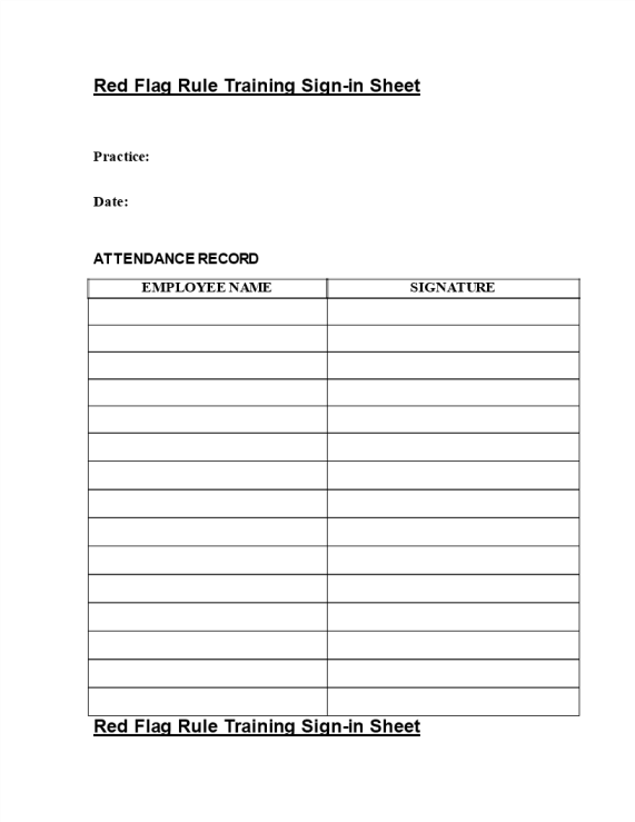 OSHA Training Sign in Sheet gratis en premium templates