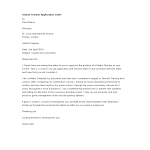 School Teacher Application Letter sample gratis en premium templates