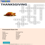 template topic preview image Thanksgiving Crossword Puzzle