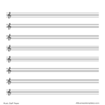 Music Staff Paper gratis en premium templates