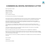 Commercial Rental Reference Letter gratis en premium templates